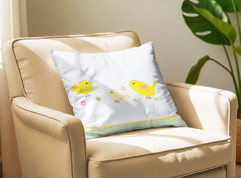 Obliečka na vankúš KURIATKA Káro Yellow Obliečka na vankúš KURIATKA Káro Yellow