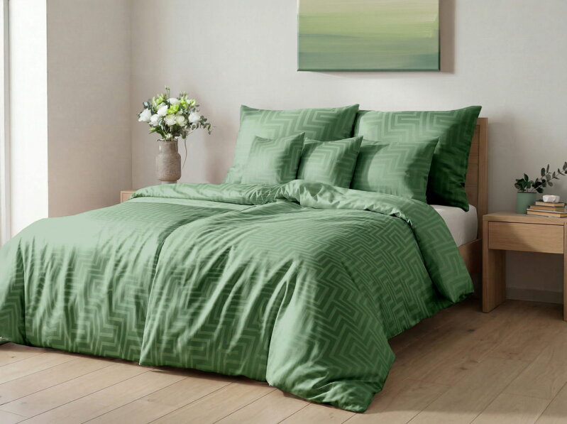 Mako Damaškové obliečky PALMA Olive