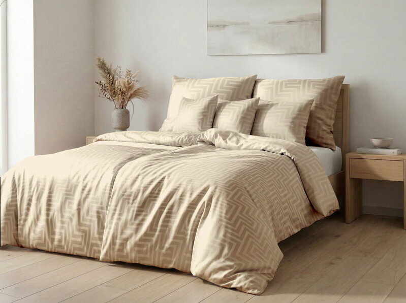 Mako Damaškové obliečky PALMA Silver Grey