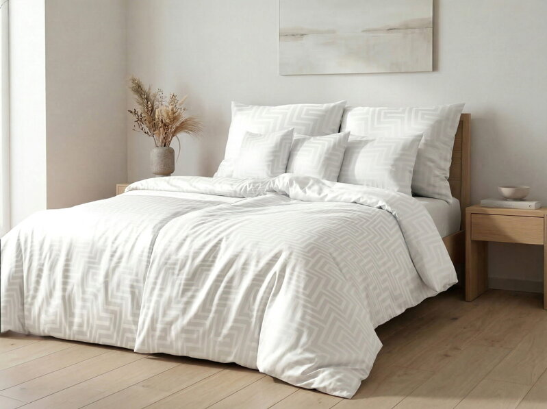 Mako Damaškové obliečky PALMA White