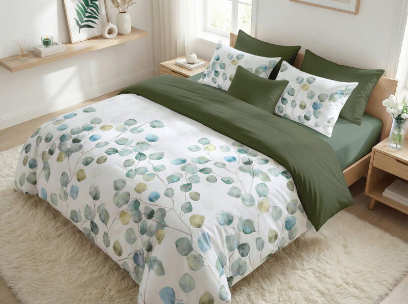 Obliečky MAKOSATÉN Eleanor Olivovo zelená