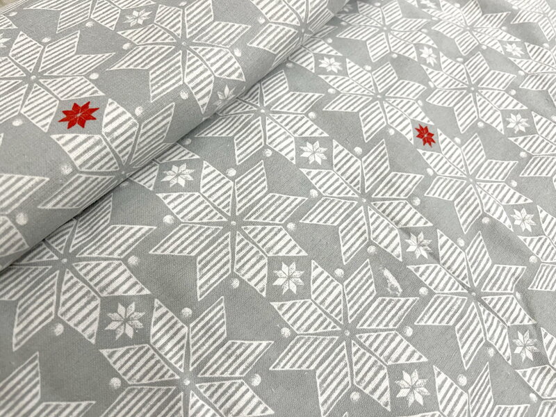 Bavlnená látka flanel POĽANA Grey