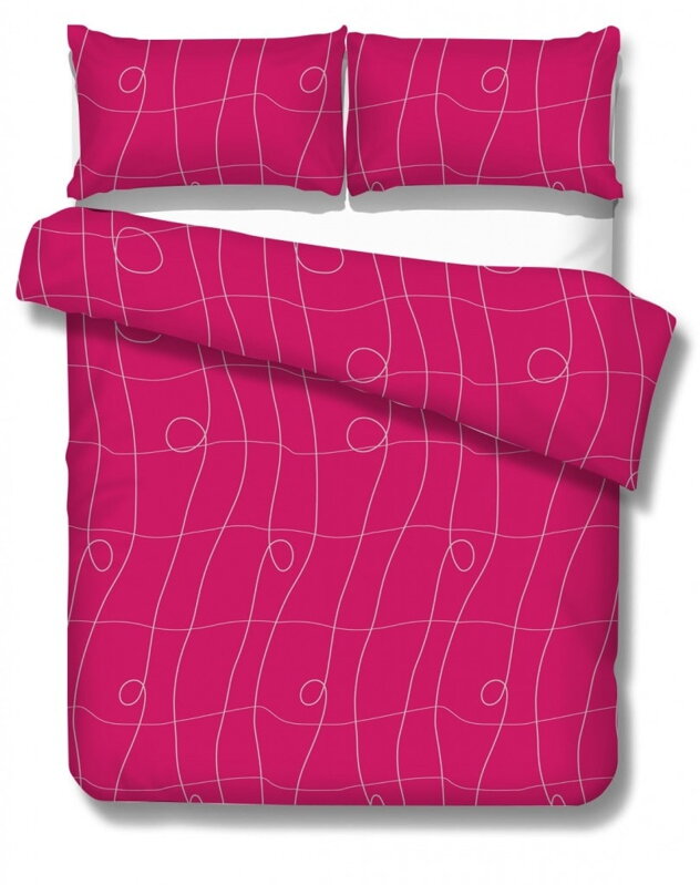 Posteľné obliečky CURL LINES FUCHSIOVÁ Posteľné obliečky CURL LINES FUCHSIOVÁ