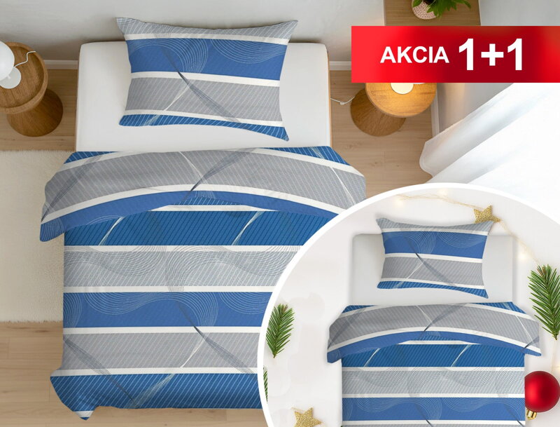 Bavlnené obliečky 1+1 BELADICE Blue