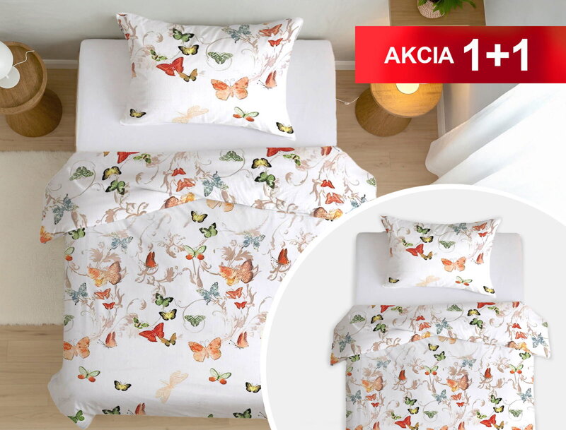 Bavlnené obliečky 1+1 DRIETOMA Orange