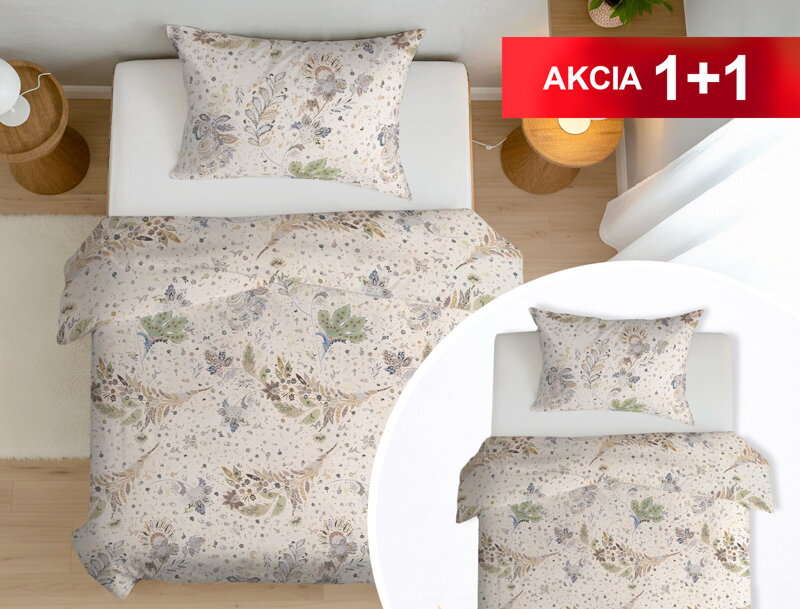 Bavlnené obliečky 1+1 GRACE Cream