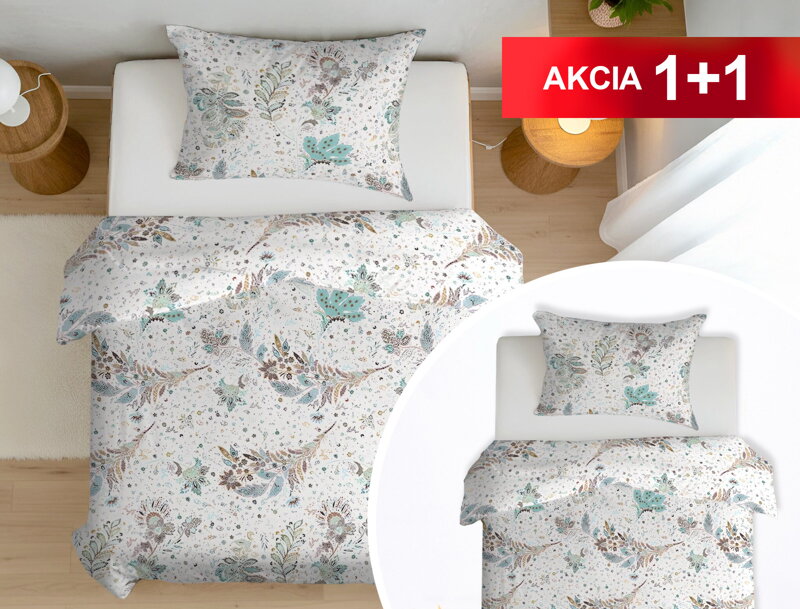 Bavlnené obliečky 1+1 GRACE White