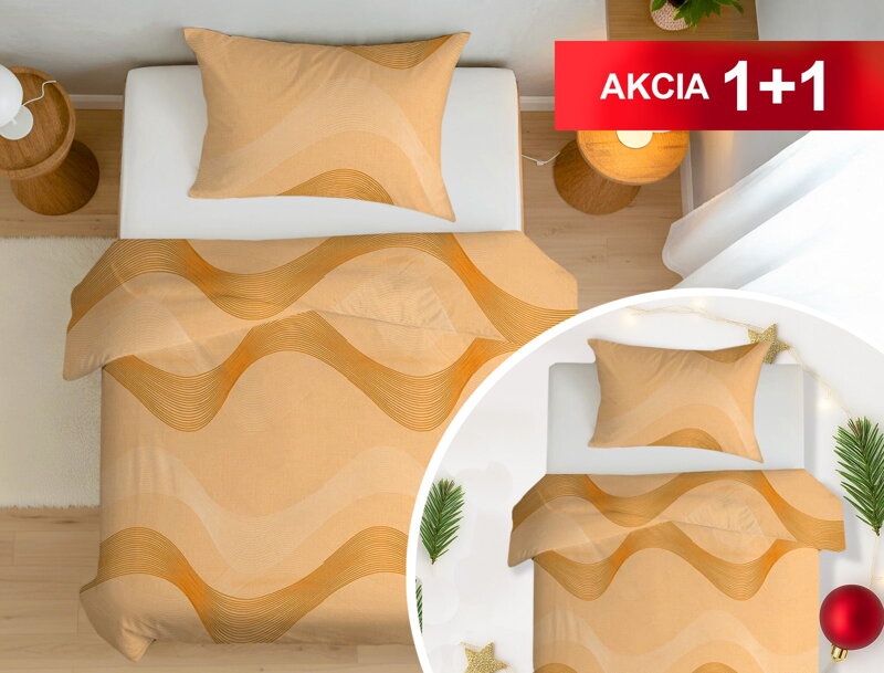 Bavlnené obliečky 1+1 JABLONEC Coral