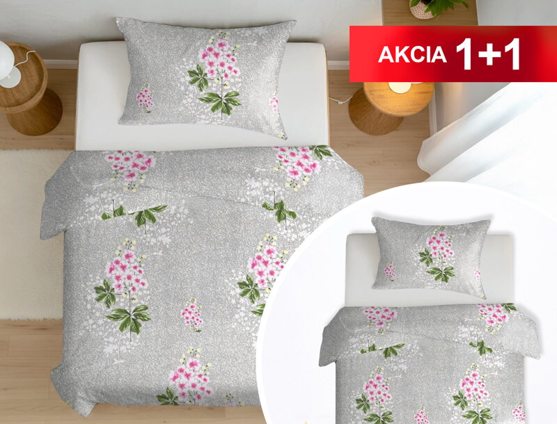 Bavlnené obliečky 1+1 ROSINA Grey