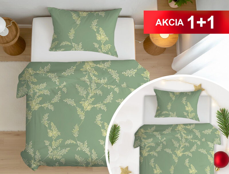 Bavlnené obliečky 1+1 VINNÉ Sage
