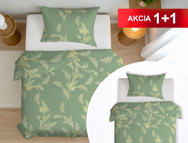 Bavlnené obliečky 1+1 VINNÉ Sage