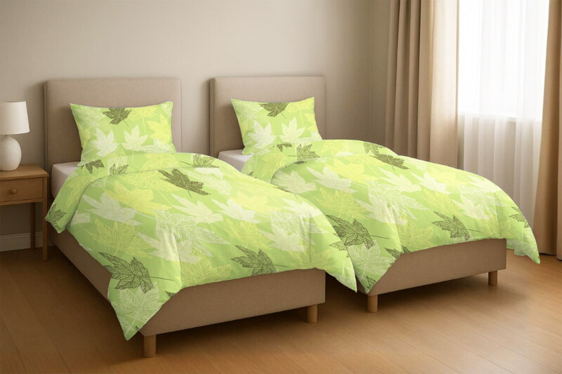 Bavlnené obliečky 1+1 RADÔSTKA Lime