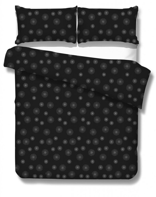 Predĺžené posteľné obliečky BEAM Čierna