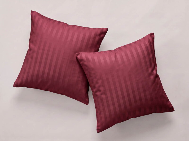 2 set damaškových obliečok na vankúš VIENNA Wine red