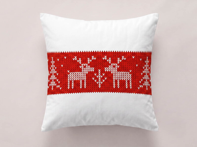 Vianočná obliečka na vankúš NORDIC RED