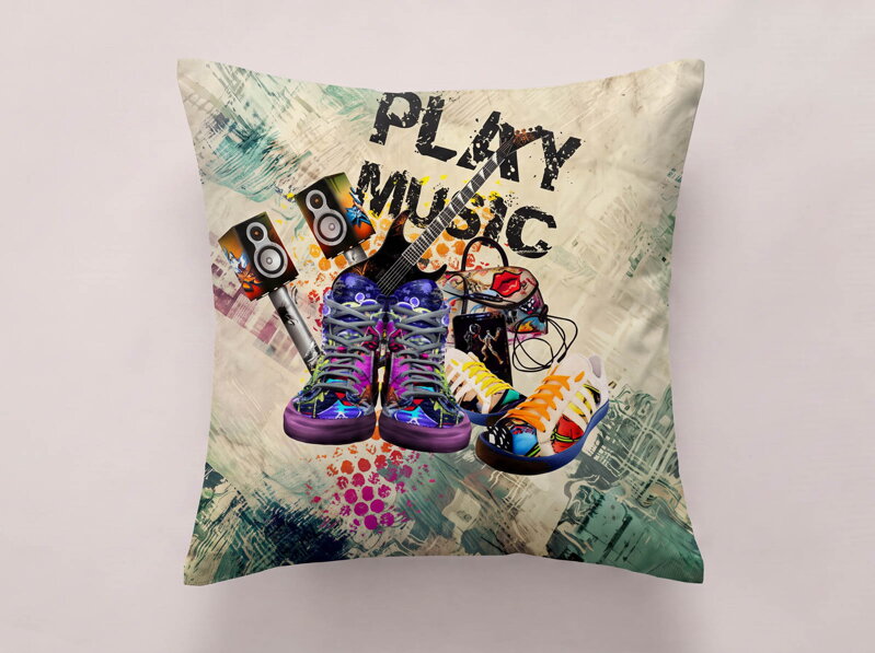 Obliečka na vankúš PLAY MUSIC