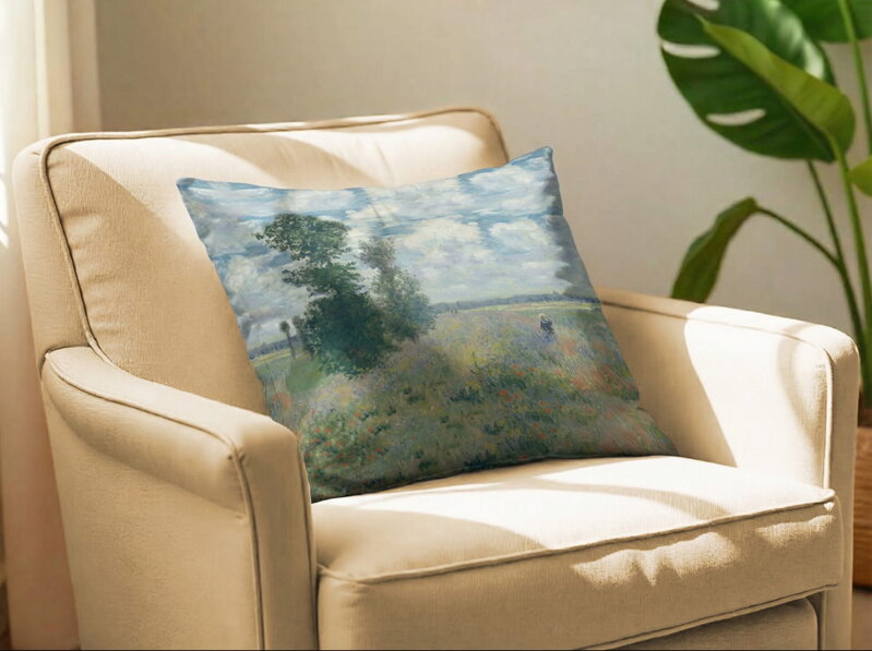 Obliečka na vankúš CLAUDE MONET - Makové polia