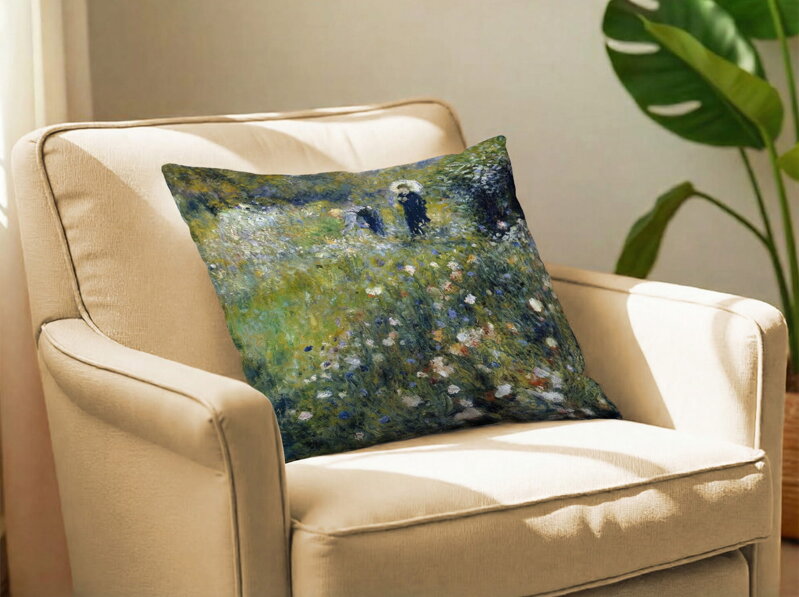 Obliečka na vankúš AUGUSTE RENOIR - Žena v záhrade