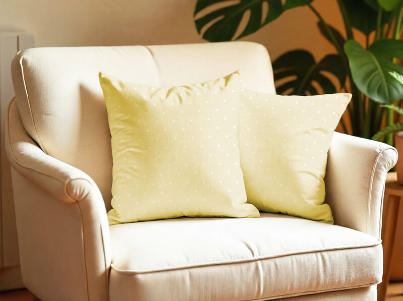 2 set obliečok na vankúš DOTS Yellow