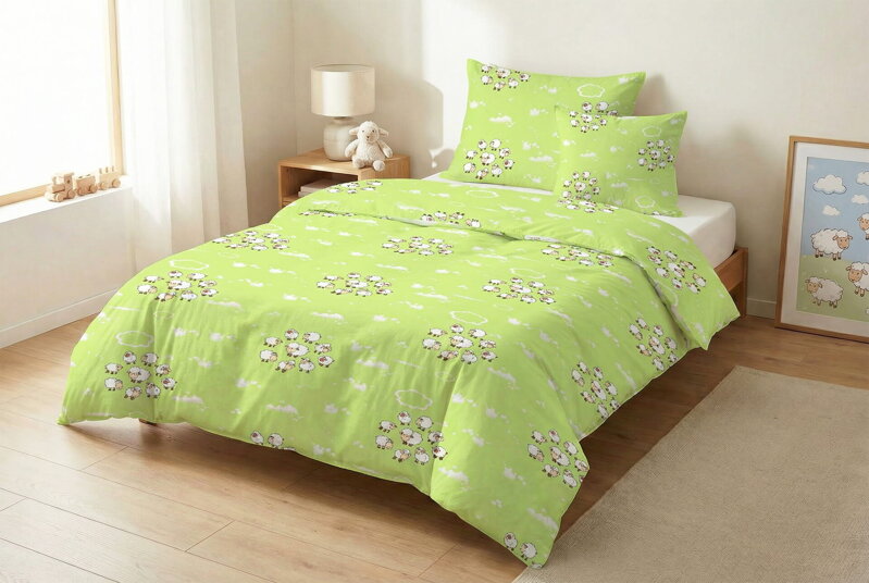 Detské obliečky FLOCK SHEEP Zelená