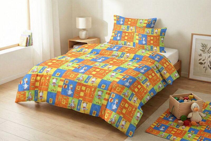 Bavlnené obliečky KÁČATKÁ | 140x200 cm