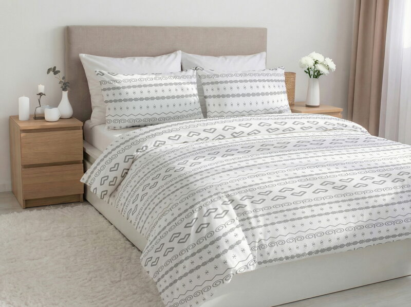 Folklórne obliečky ČIČMANY Šedá