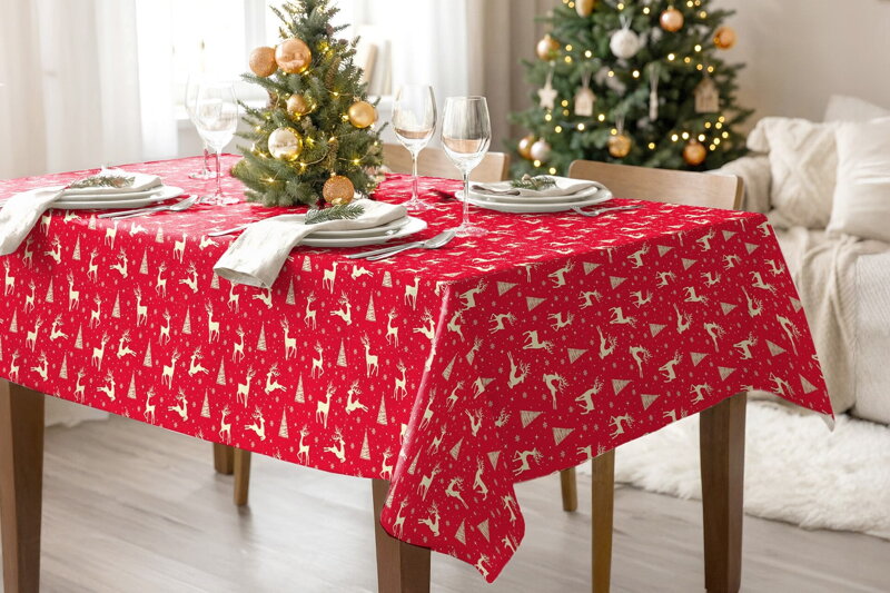 Vianočný obrus JELENČEKY Red