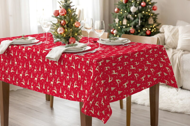 Vianočný obrus JELENČEKY Red