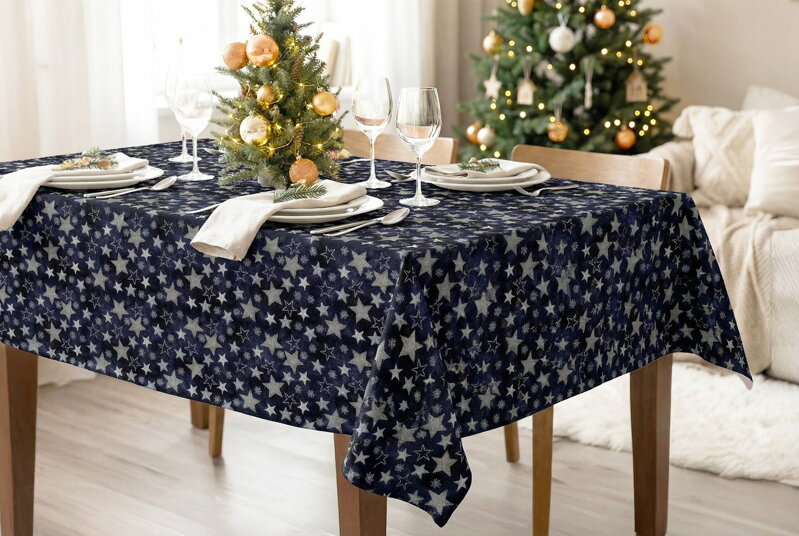 Vianočný obrus SUPERNOVA Modrý