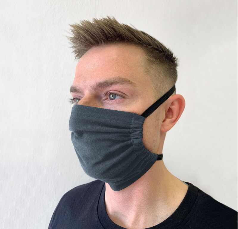 Elastické bavlnené rúško Flexi Antracit