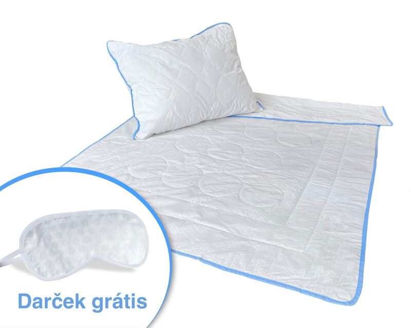 Set ultra chladivého paplóna a vankúša ARCTIC BLUE