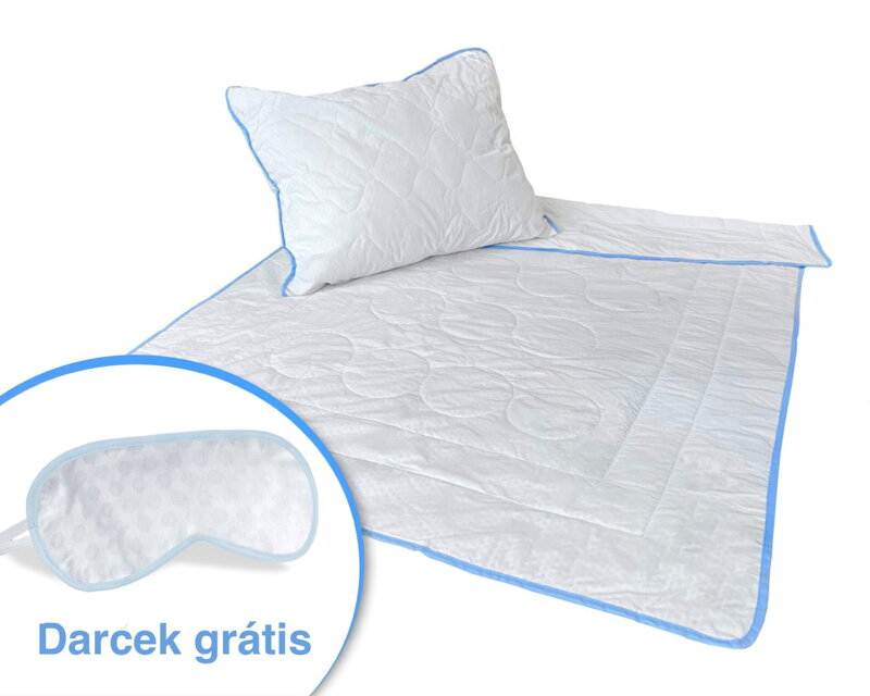 Set chladivého paplóna a vankúša ARCTIC BLUE s DARČEKOM