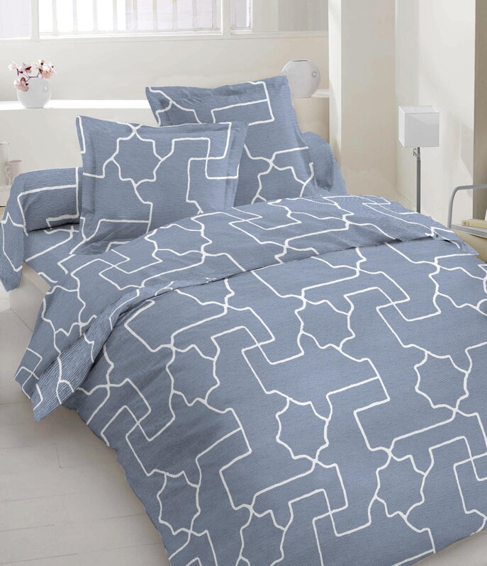 6-dielna posteľná súprava MALAGA Stone Blue