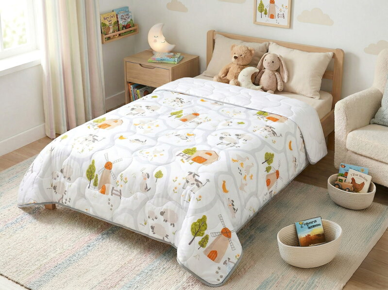 Bavlnený prehoz FARM ROAD Grey