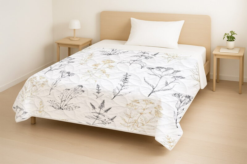 Prehoz na posteľ Botanica GENOVA White Prehoz na posteľ Botanica GENOVA White