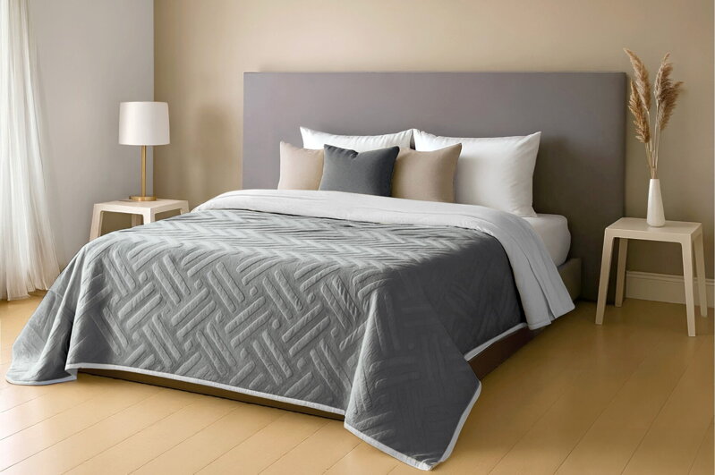 Žakárový prehoz na posteľ VELMAR Grey Žakárový prehoz na posteľ VELMAR Grey