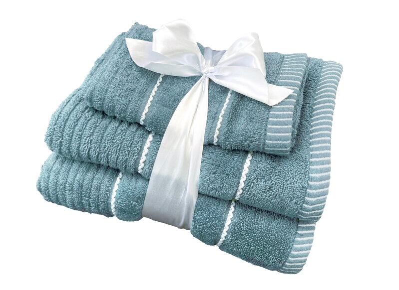3 Sada uterákov a osušky ATÉNY Dusty blue