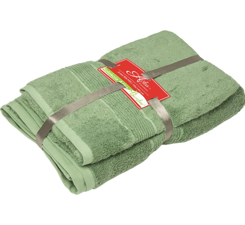 Sada uterák a osuška ÁČKO BAMBOO Mineral Green