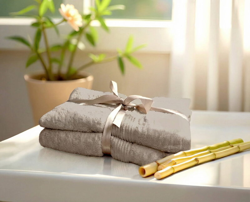Sada uterák a osuška ÁČKO BAMBOO Simply Taupe