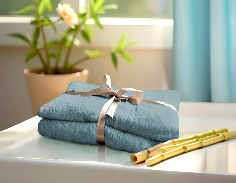 Sada uterák a osuška ÁČKO BAMBOO Dusty Blue