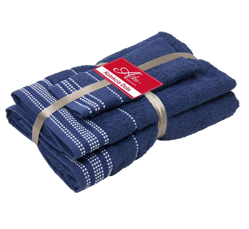 Darčekový 3 SET Nočná modrá | Uteráčik 50x30, uterák 50x70, osuška 70x140 Darčekový 3 SET Nočná modrá | Uteráčik 50x30, uterák 50x70, osuška 70x140