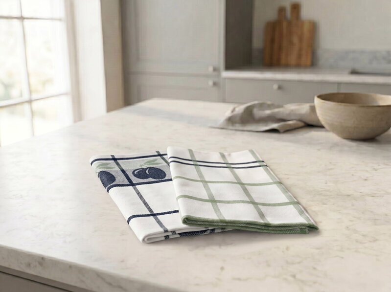 Sada 2ks | Utierky z egyptskej bavlny ZINA Olive