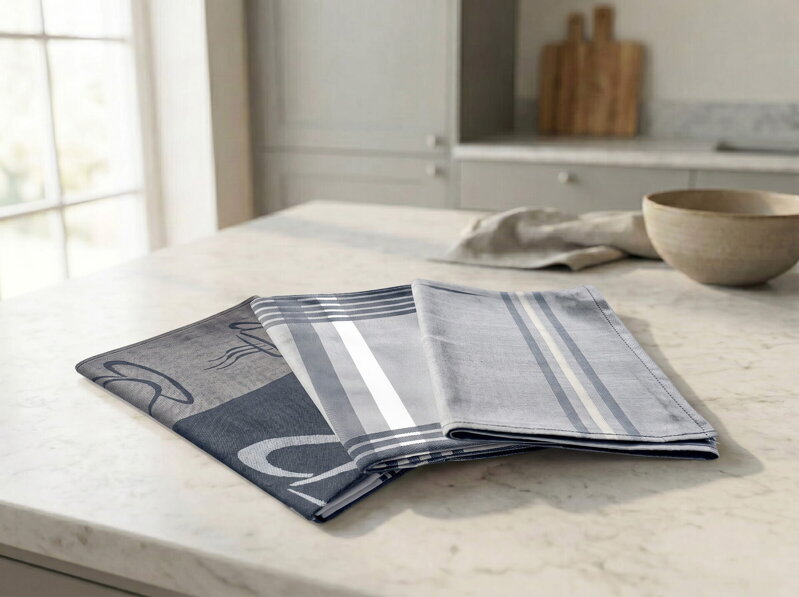 Sada 3ks | Utierky z egyptskej bavlny ZINA Tee Dark