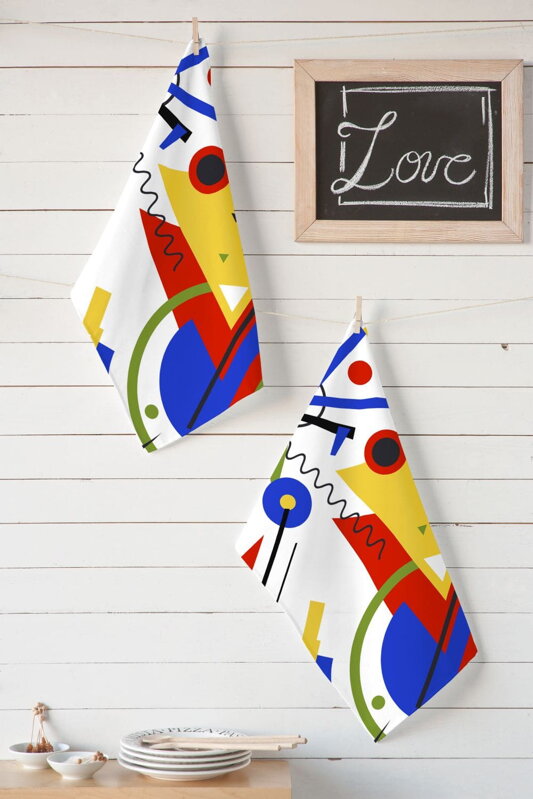 2-set utierok PANAMA KITCHEN TOWEL - Wassily Kandinsky