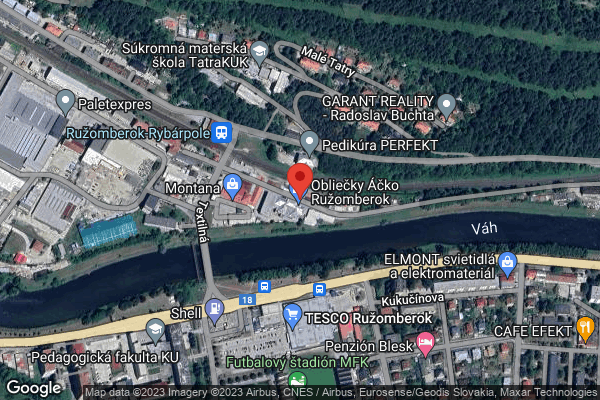 Google map: 37PM+39 Ružomberok, Slovensko